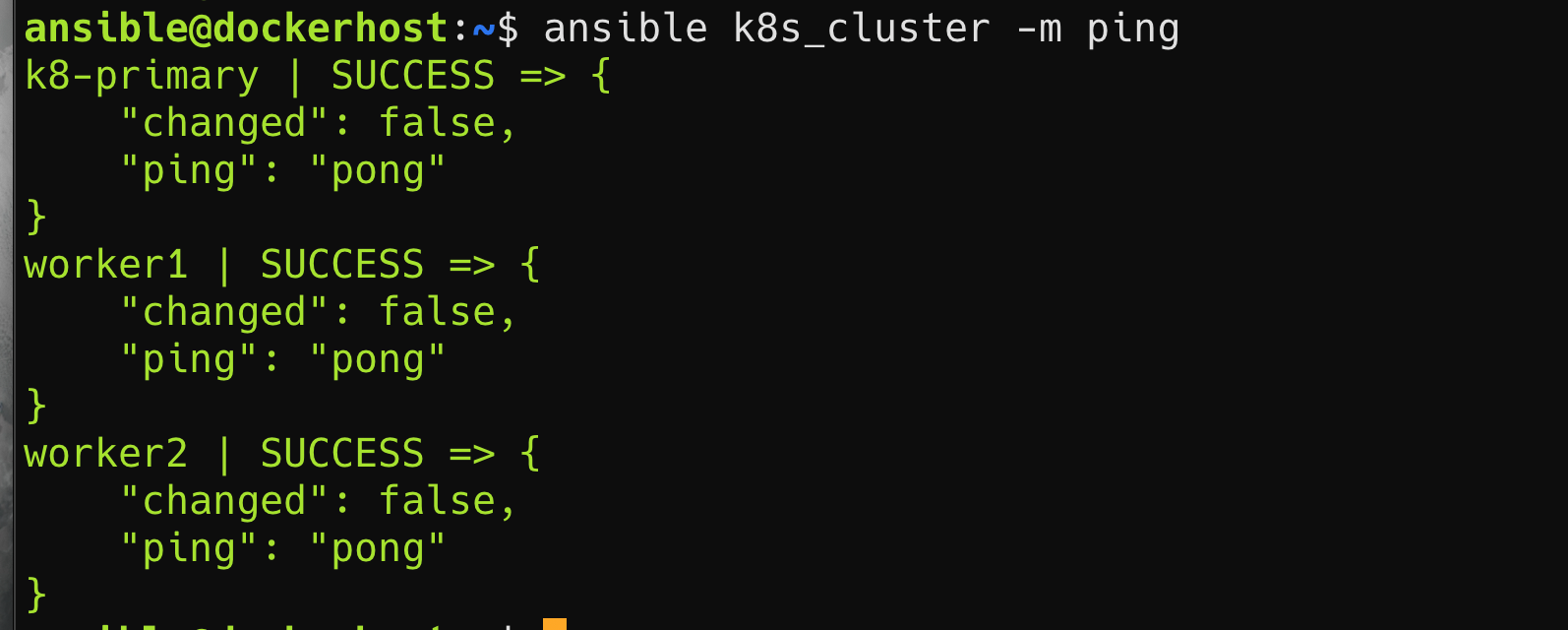 Ansible ping