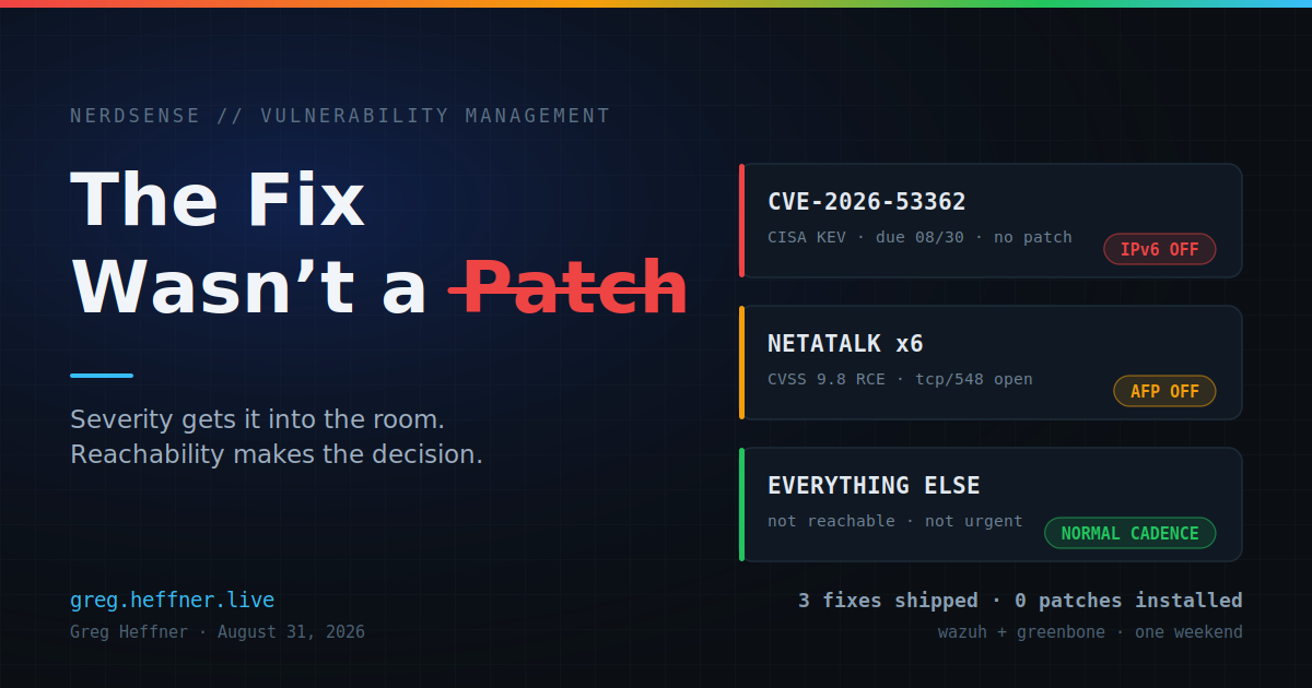The Fix Wasn't a Patch